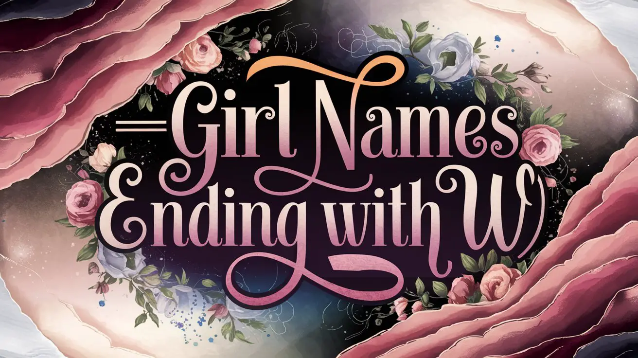 Girl Names Ending with W