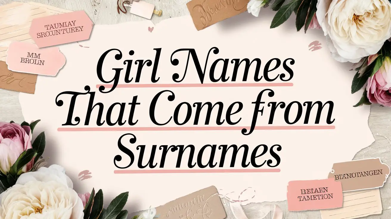 Girl Names That Come From Surnames