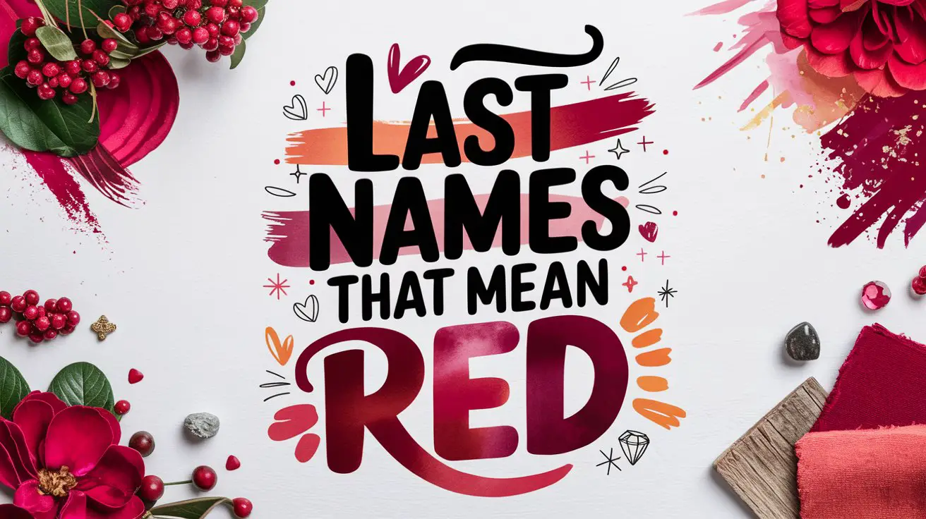 Last Names That Mean Red