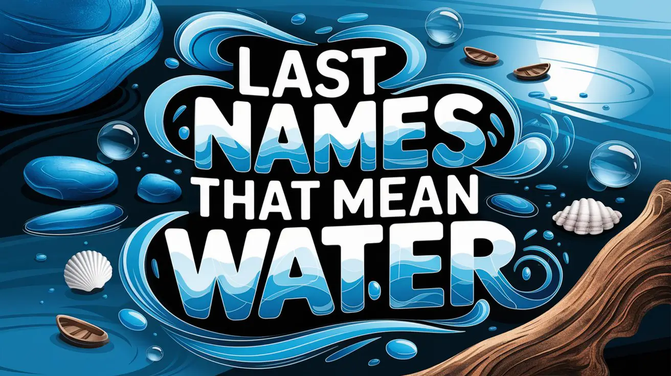 Last Names That Mean Water