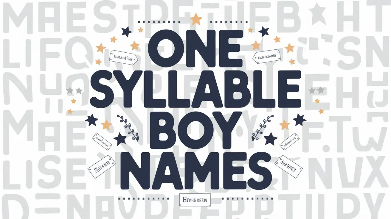 One Syllable Boy Names