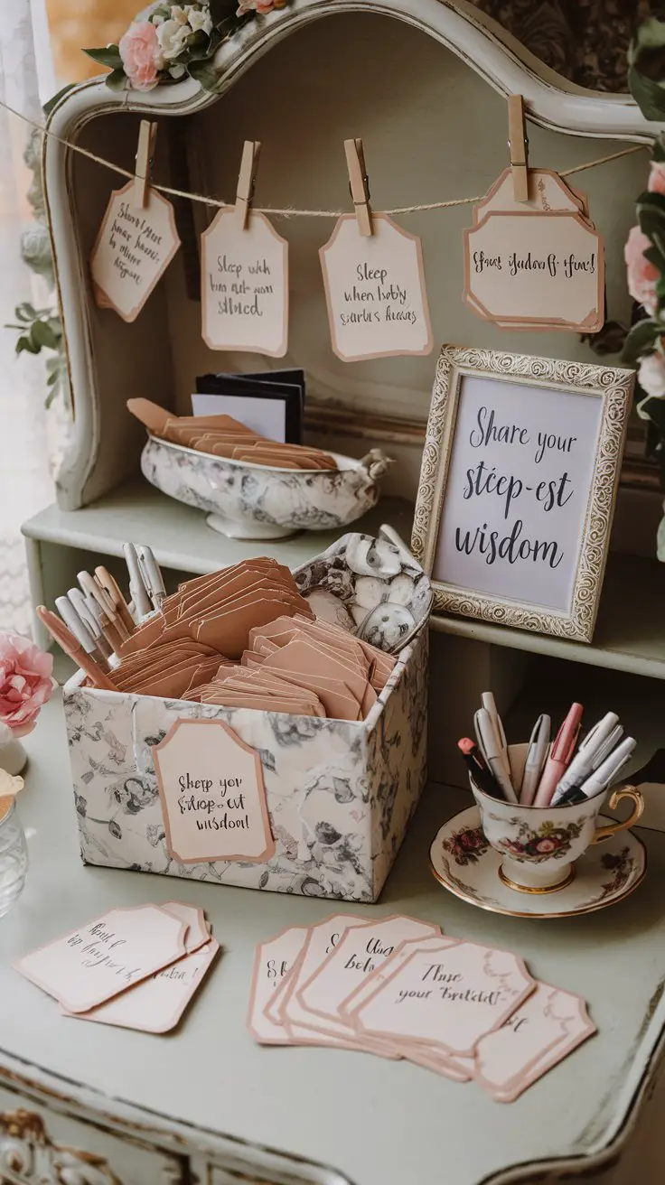 Afternoon Tea Advice Cards Station