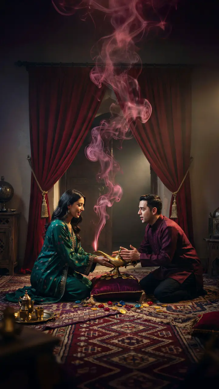 Aladdin’s Magic Lamp Smoke Reveal