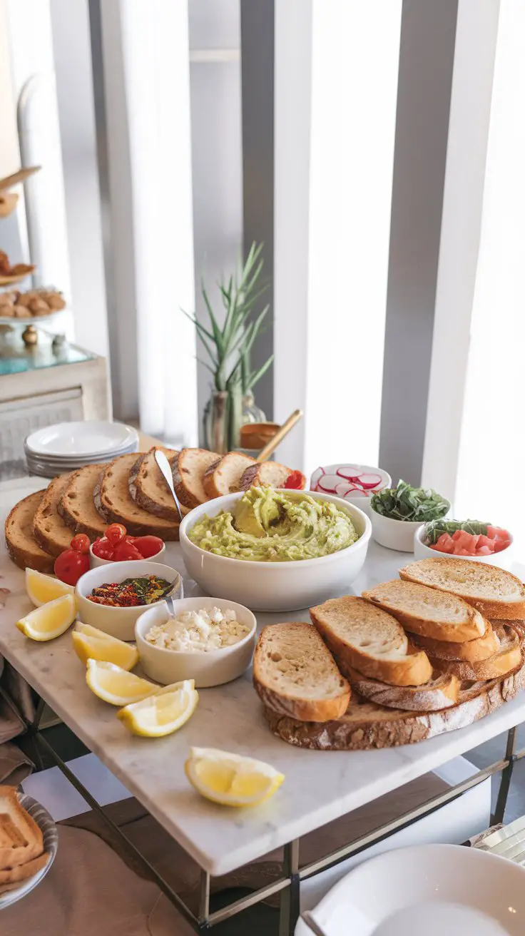 Avocado Toast Bar with All the Toppings
