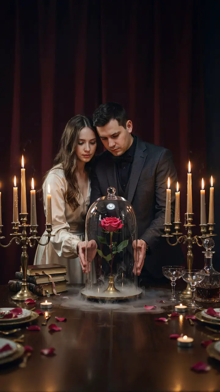 Beauty and the Beast Enchanted Rose Reveal
