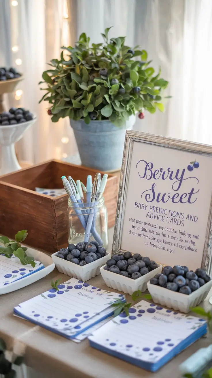 “Berry Sweet” Baby Predictions and Advice Cards