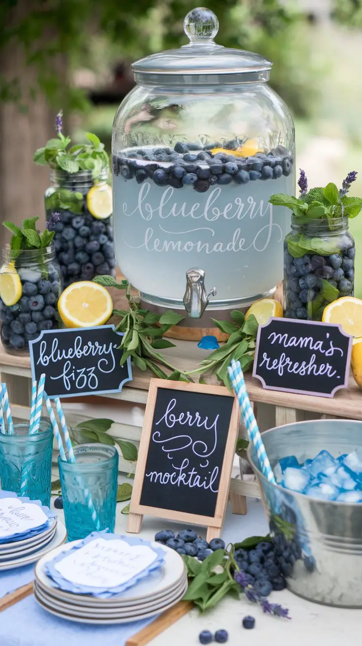Blueberry Mocktail Bar