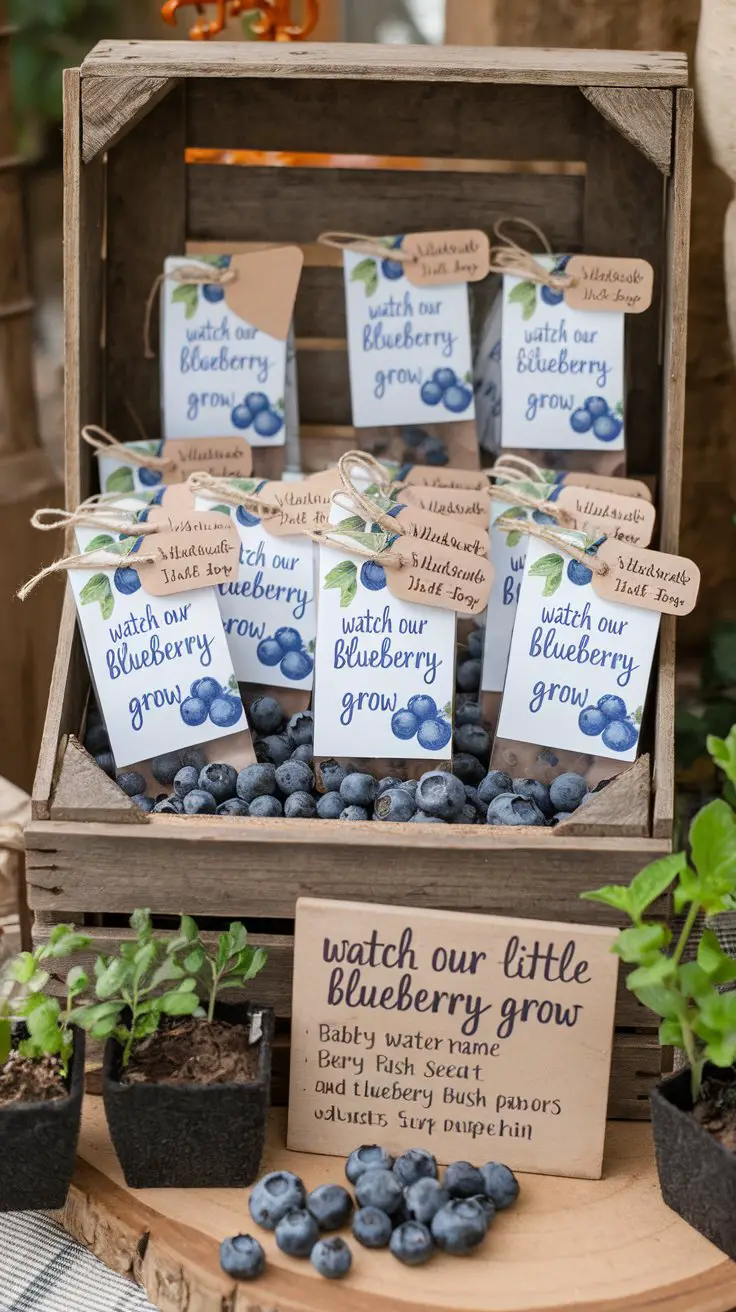 Blueberry Seed Packet Favors