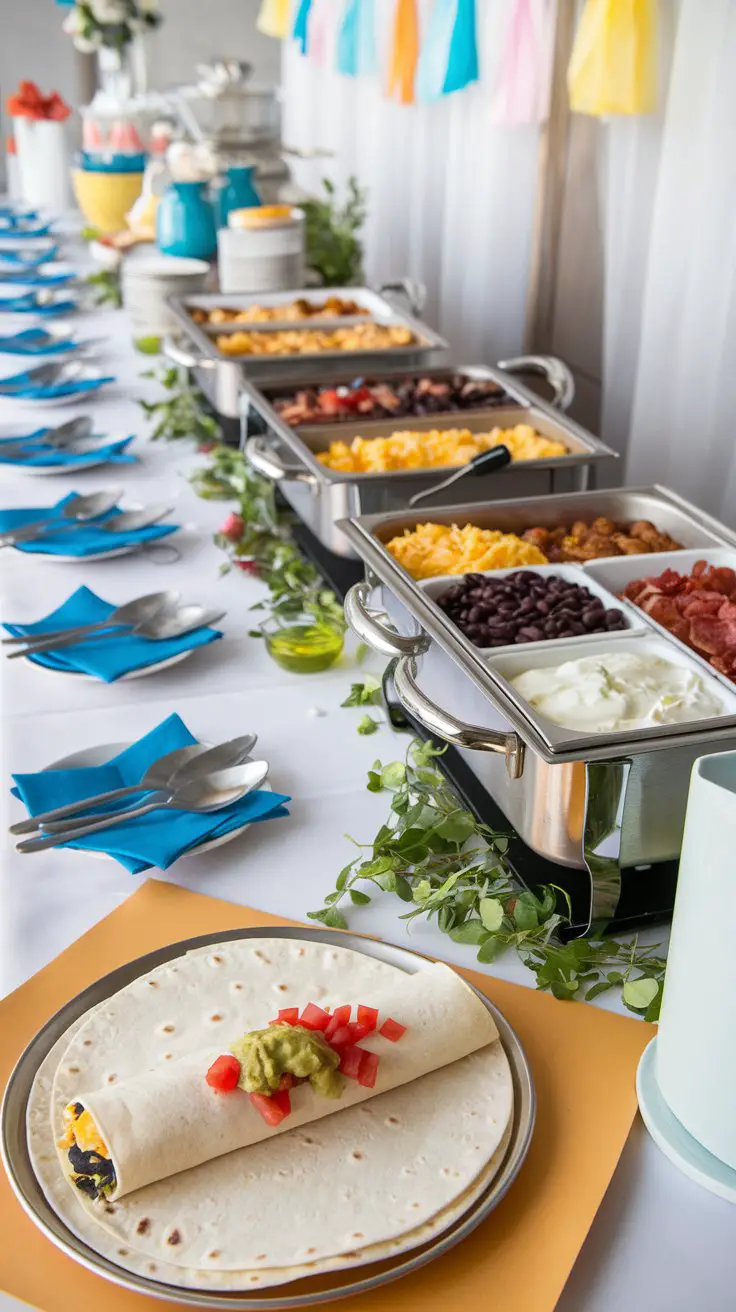 Build-Your-Own Breakfast Burrito Station