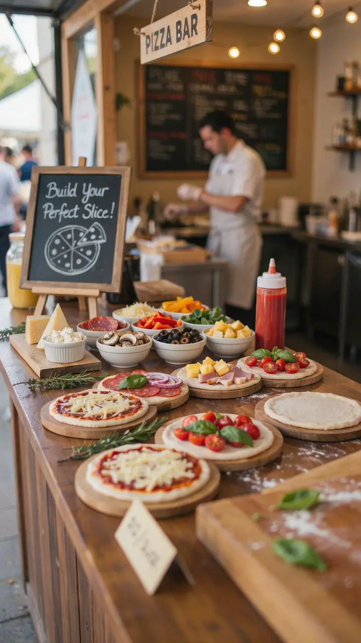Build-Your-Own Pizza Station