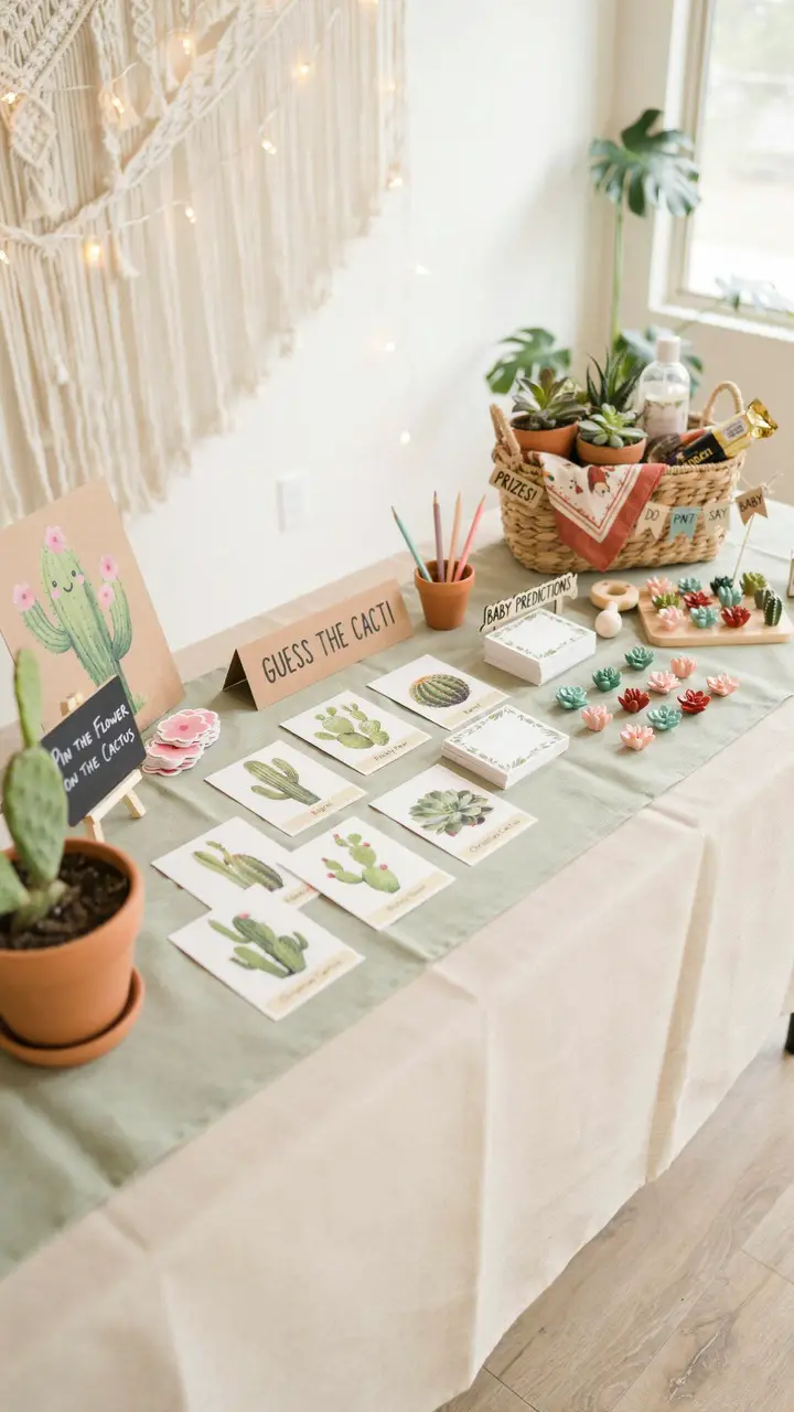 Cactus Baby Shower Game Bundle