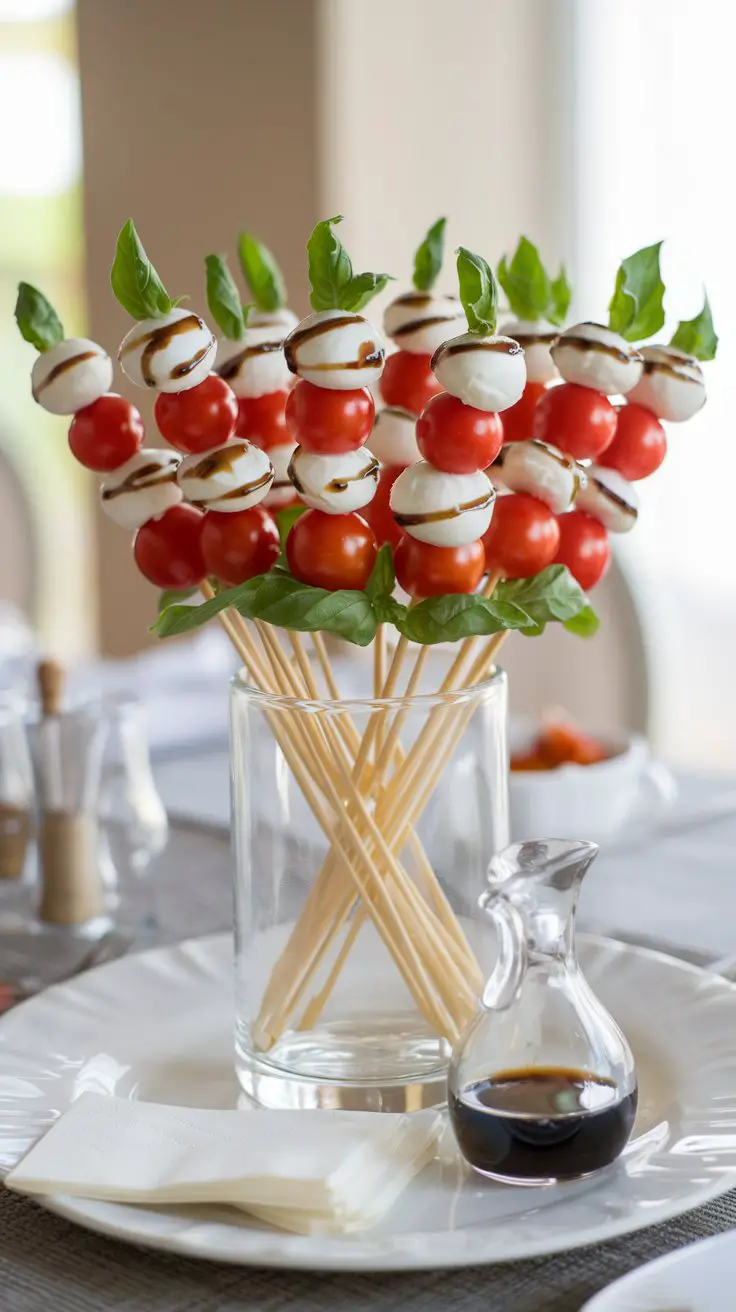 Caprese Skewers for a Fresh, Light Option