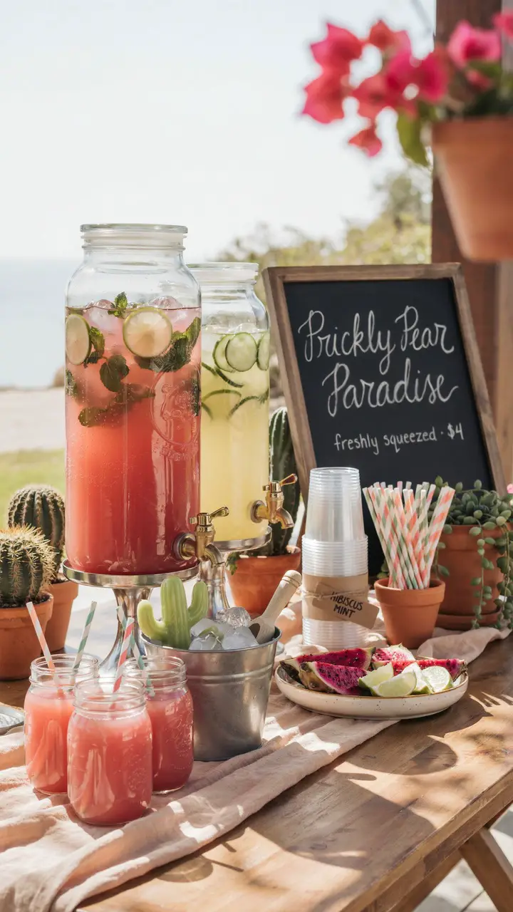 Desert-Inspired Signature Mocktail Station