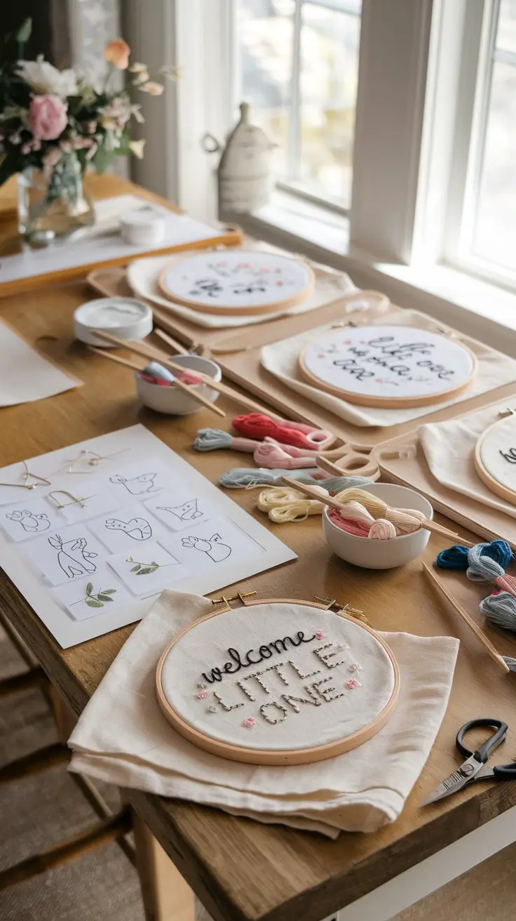 Embroidered Hoop Art Station