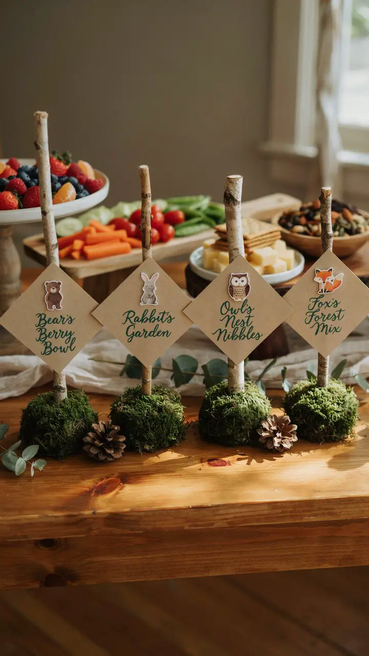 Enchanted Forest Food Labels and Menu