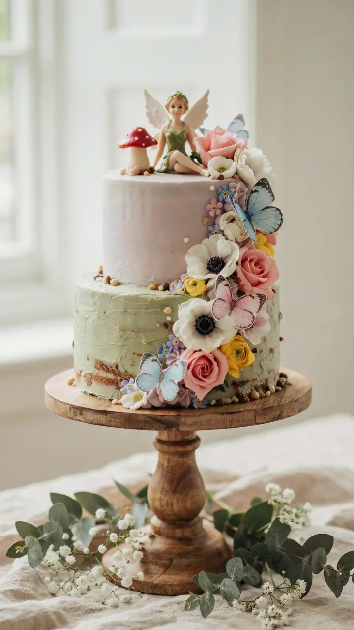 Fairy Garden Cake or Cupcake Display