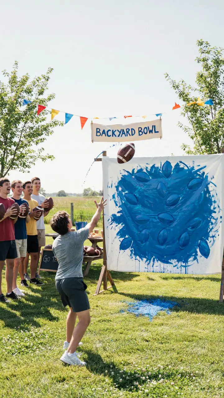 Football Toss Color Powder Explosion