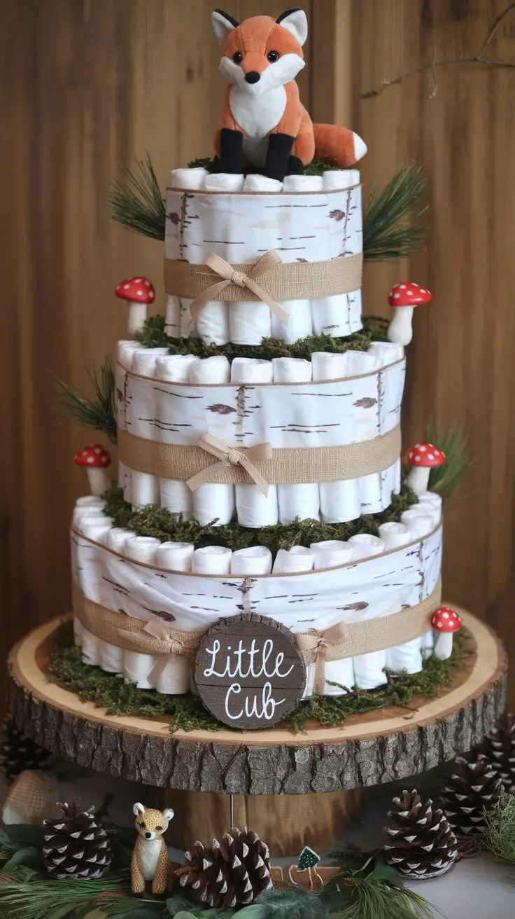 Forest Diaper Cake Masterpiece