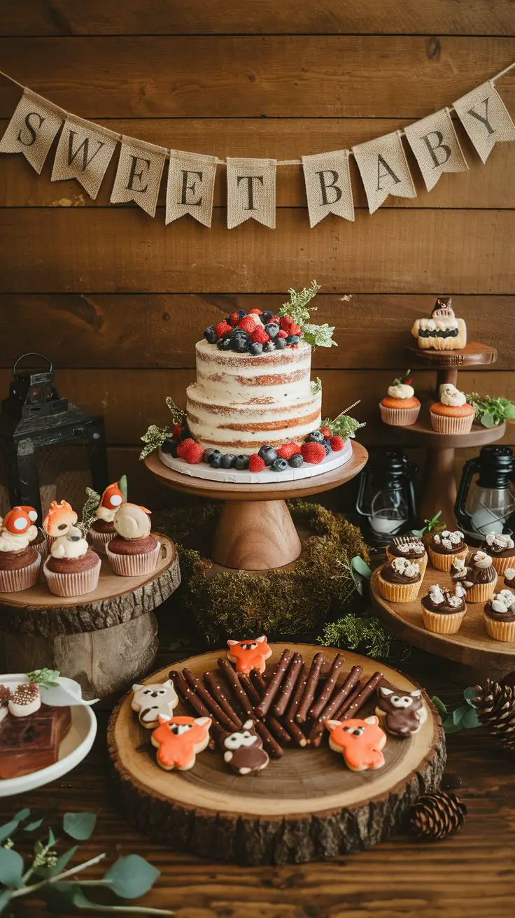Forest Friends Dessert Table