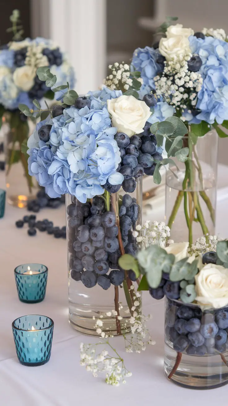 Fresh Blueberry Centerpiece Arrangements