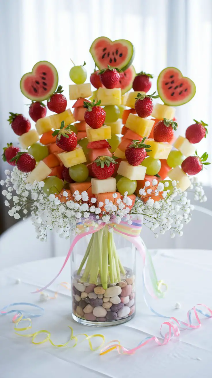 Fruit Kabobs in a Bouquet Arrangement