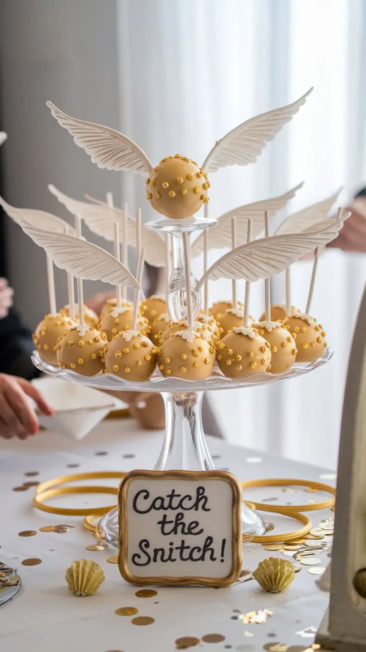 Golden Snitch Cake Pops