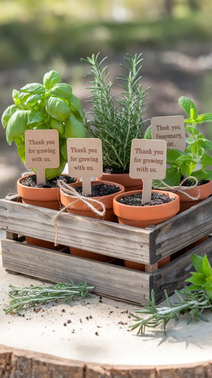 Handmade Herb Garden Favors