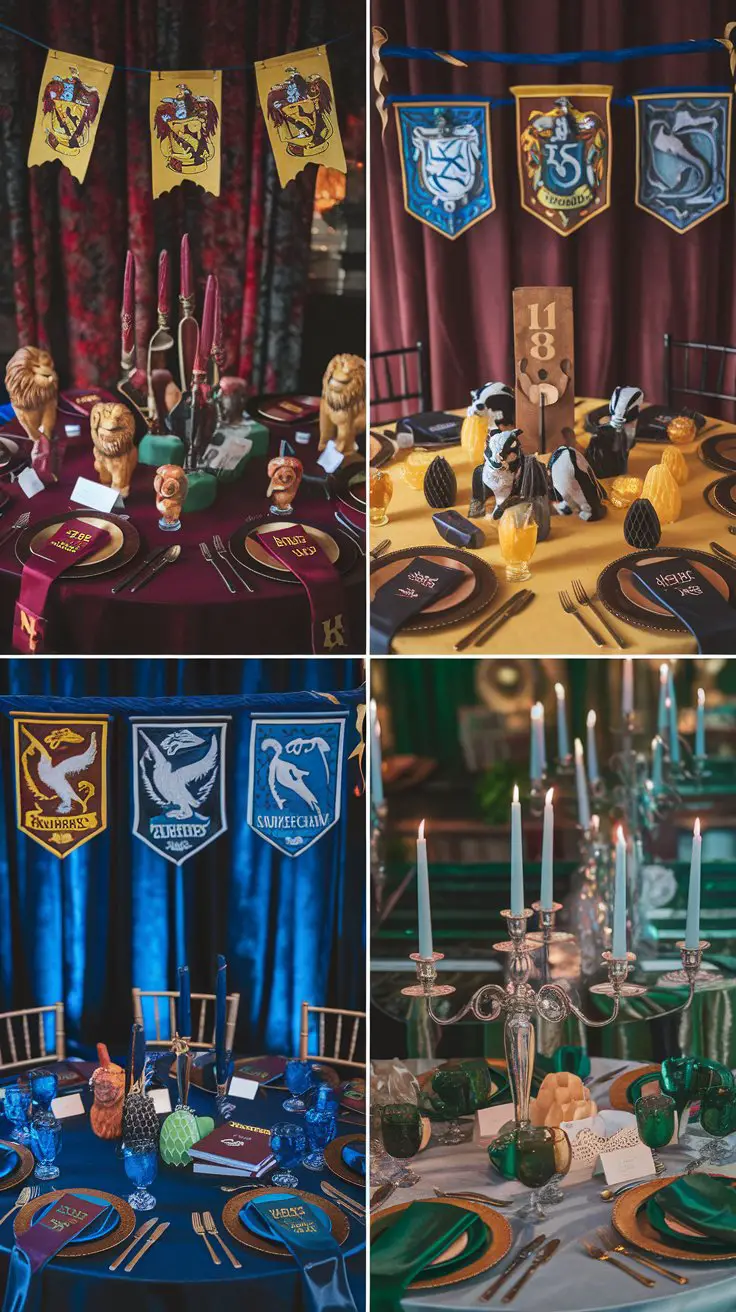 Hogwarts House Table Settings