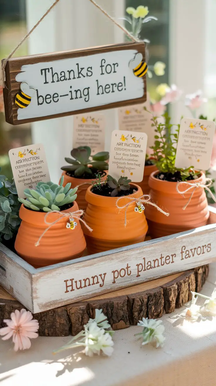 Honey Pot Planter Favors
