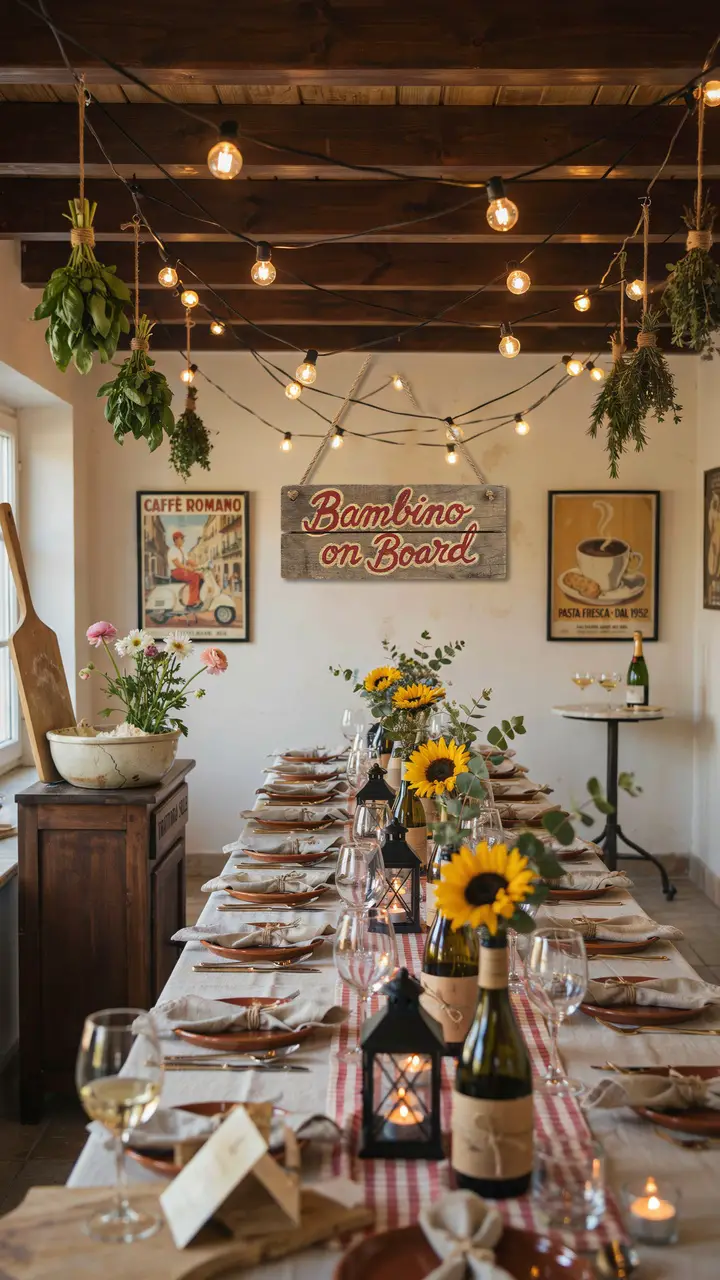 Italian Bistro Baby Shower Decorations