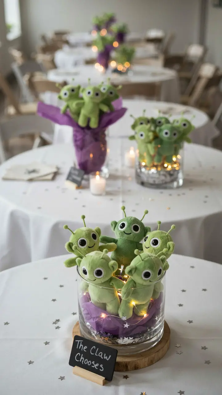 Little Green Aliens Centerpieces