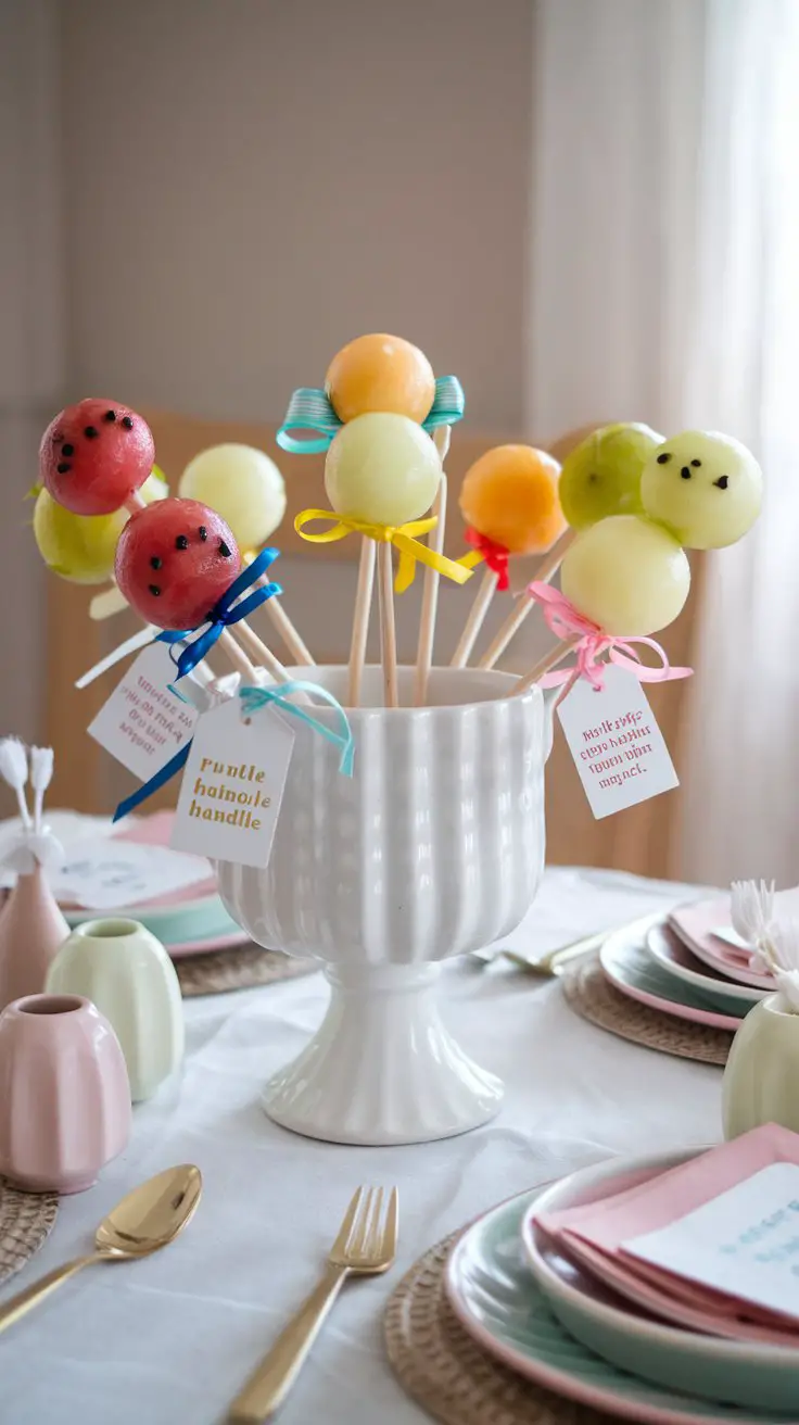 Melon Baby Rattle Pops
