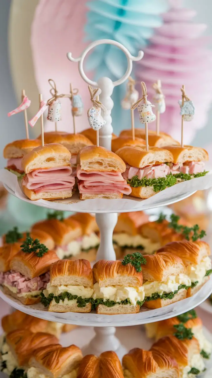 Mini Croissant Sandwiches for Elegant Nibbling