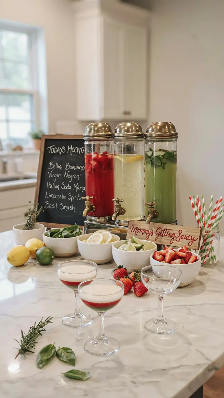 “Mommy’s Getting Saucy” Mocktail Bar