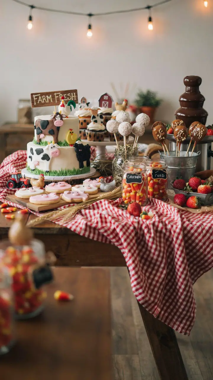 “Old MacDonald” Dessert Table