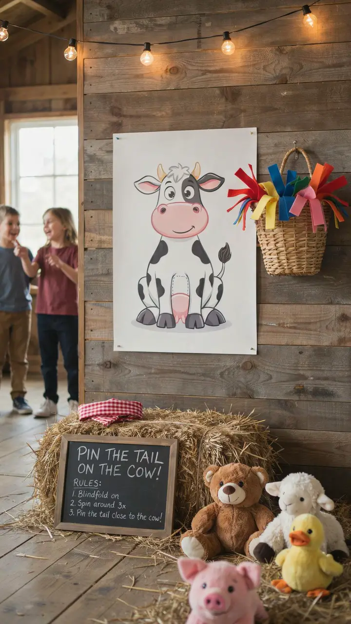 “Pin the Tail on the Cow” Game
