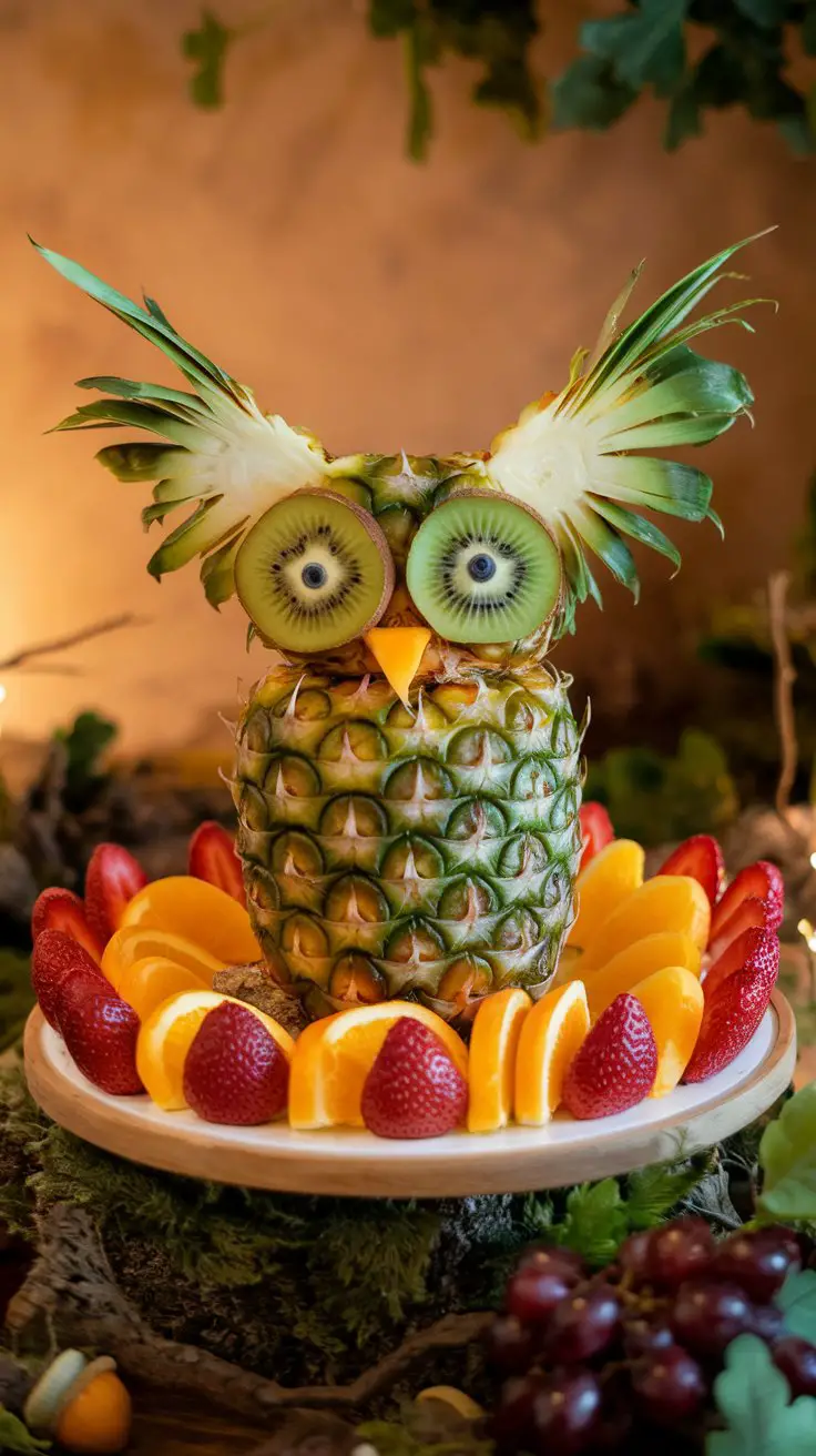 Pineapple Owl Centerpiece