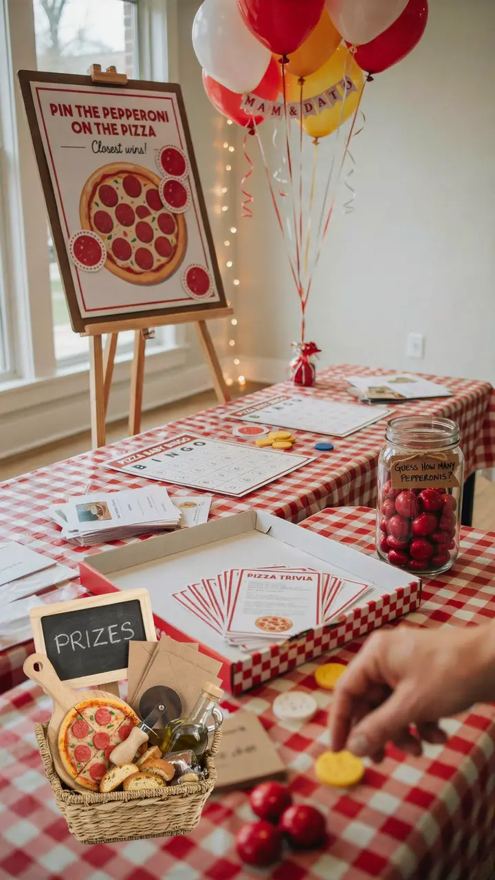 Pizza-Themed Baby Shower Games Bundle