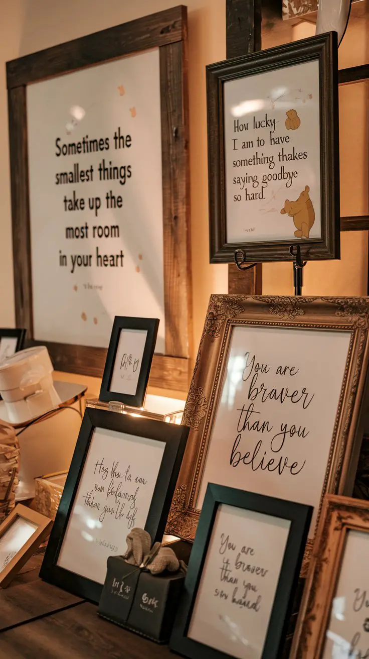 Pooh Quote Decorations Throughout