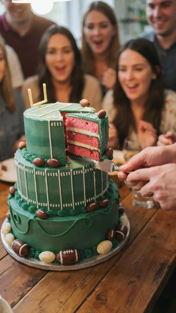 Quarterback Sneak Cake Cutting