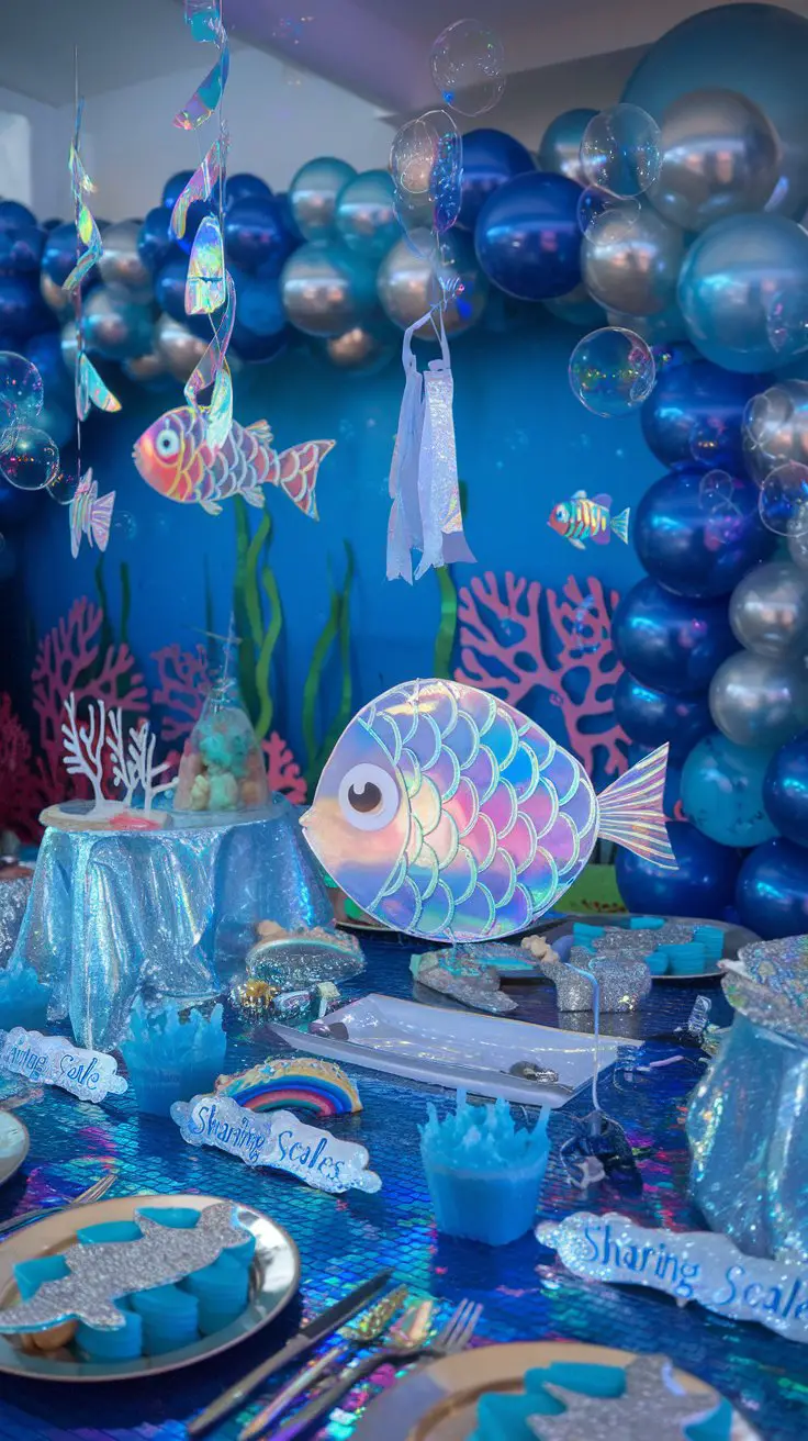 Rainbow Fish Sparkling Under-the-Sea Theme