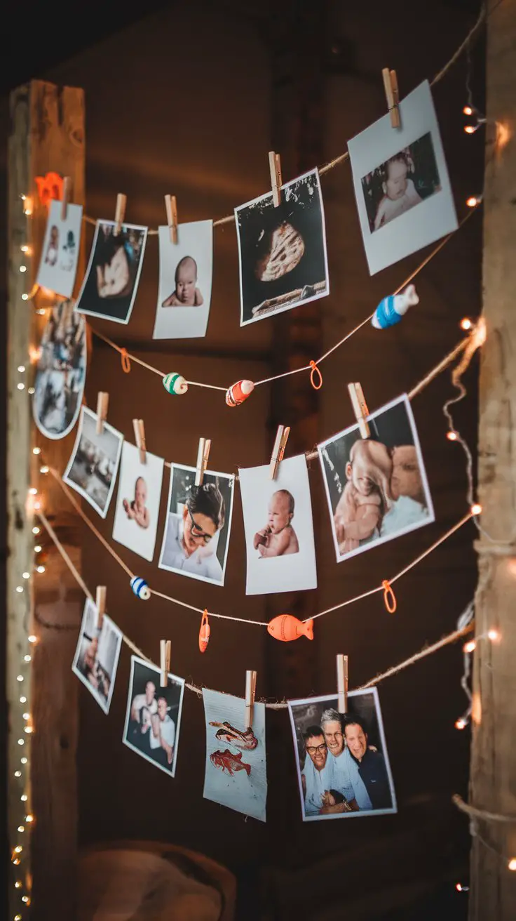 “Reel-y” Personal Fishing Photo Clothesline