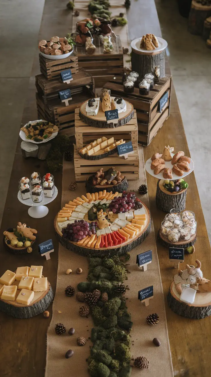 Rustic Food Table Display