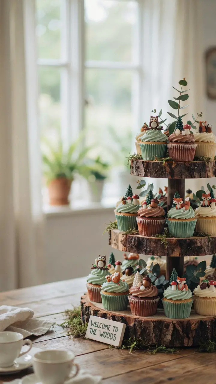 Tree Stump Cupcake Stand