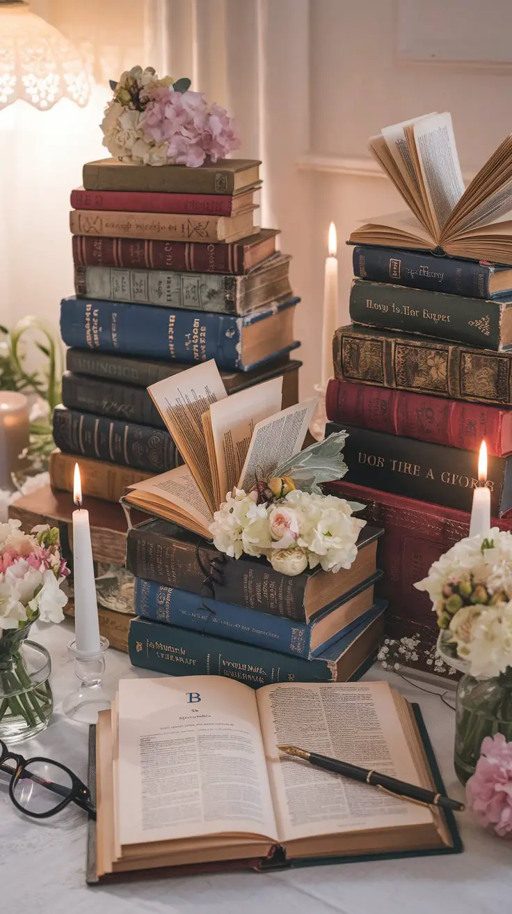 Vintage Books as Decor