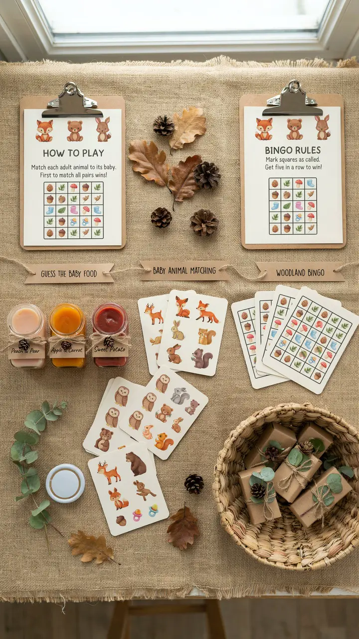 Woodland Animal Baby Shower Games