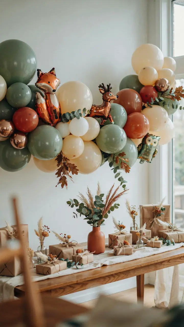 Woodland Animal Balloon Garland