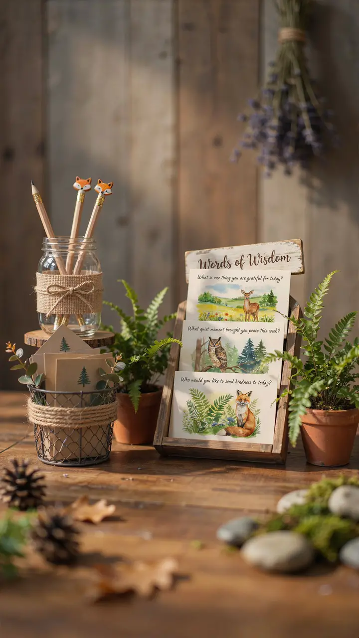Woodland Baby Advice Cards Station