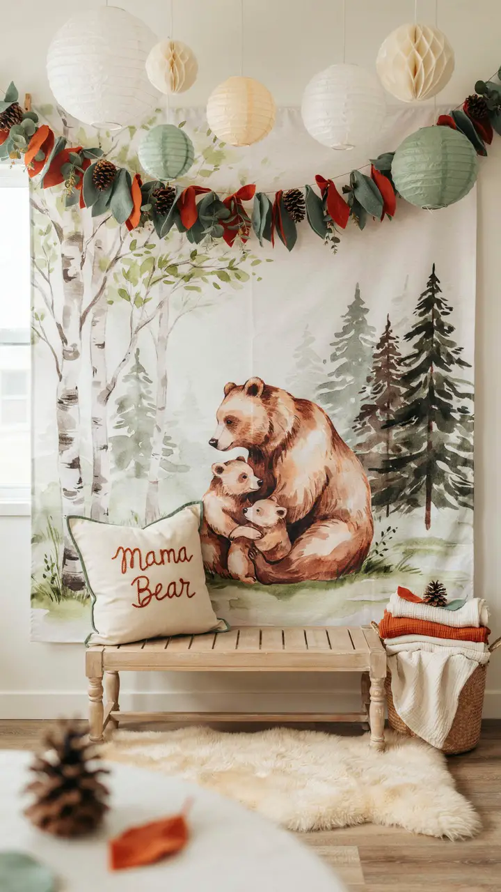 Woodland Bear Backdrop Magic