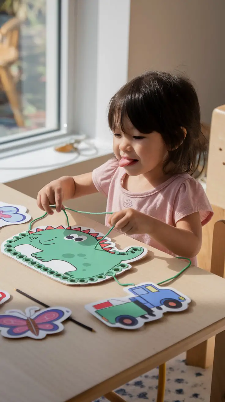 Lacing Cards and Sewing Practice
